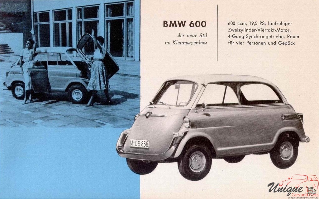 1957 BMW Full-Line All Models Brochure Page 2